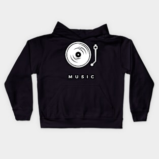 Music Turntable Vinyl Player Kids Hoodie